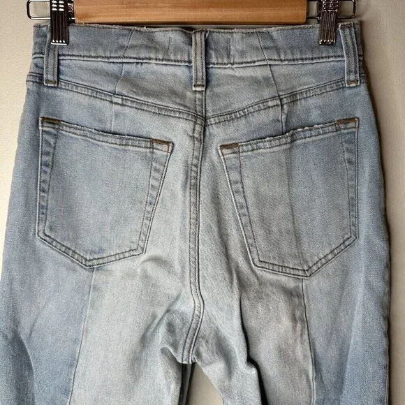 Abercrombie & Fitch Jeans Women's Blue Ankle Straight Ultra High Rise Sz 27/4R - Picture 8 of 11